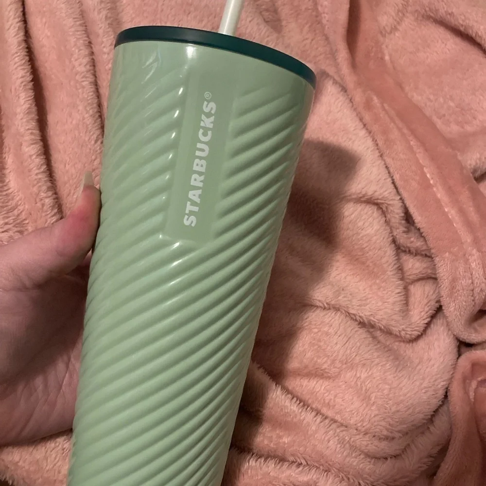 Teal metal Starbucks tumbler - Picture 6 of 7